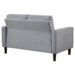 BOWEN UPHOLSTERED TRACK ARM TUFTED LOVESEAT GREY - Image 7