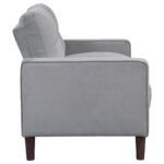 BOWEN UPHOLSTERED TRACK ARM TUFTED LOVESEAT GREY - Image 8