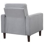 BOWEN UPHOLSTERED TRACK ARM TUFTED ACCENT CHAIR GREY - Image 7