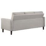 BOWEN 3-PIECE UPHOLSTERED TRACK ARM TUFTED SOFA SET BEIGE - Image 5
