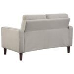 BOWEN 3-PIECE UPHOLSTERED TRACK ARM TUFTED SOFA SET BEIGE - Image 8