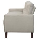 BOWEN UPHOLSTERED TRACK ARM TUFTED SOFA BEIGE - Image 5