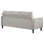 BOWEN UPHOLSTERED TRACK ARM TUFTED SOFA BEIGE - Image 7