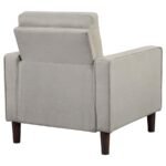 BOWEN UPHOLSTERED TRACK ARM TUFTED ACCENT CHAIR BEIGE - Image 7