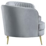 SOPHIA UPHOLSTERED CHANNEL TUFTED SOFA GREY - Image 7