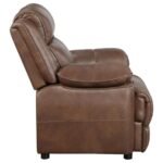 ELLINGTON 3-PIECE UPHOLSTERED PADDED ARM SOFA SET DARK BROWN - Image 13