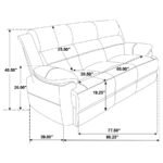 ELLINGTON 3-PIECE UPHOLSTERED PADDED ARM SOFA SET DARK BROWN - Image 15