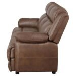ELLINGTON UPHOLSTERED PADDED ARM SOFA DARK BROWN - Image 5