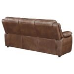 ELLINGTON UPHOLSTERED PADDED ARM SOFA DARK BROWN - Image 8