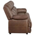ELLINGTON UPHOLSTERED PADDED ARM SOFA DARK BROWN - Image 9