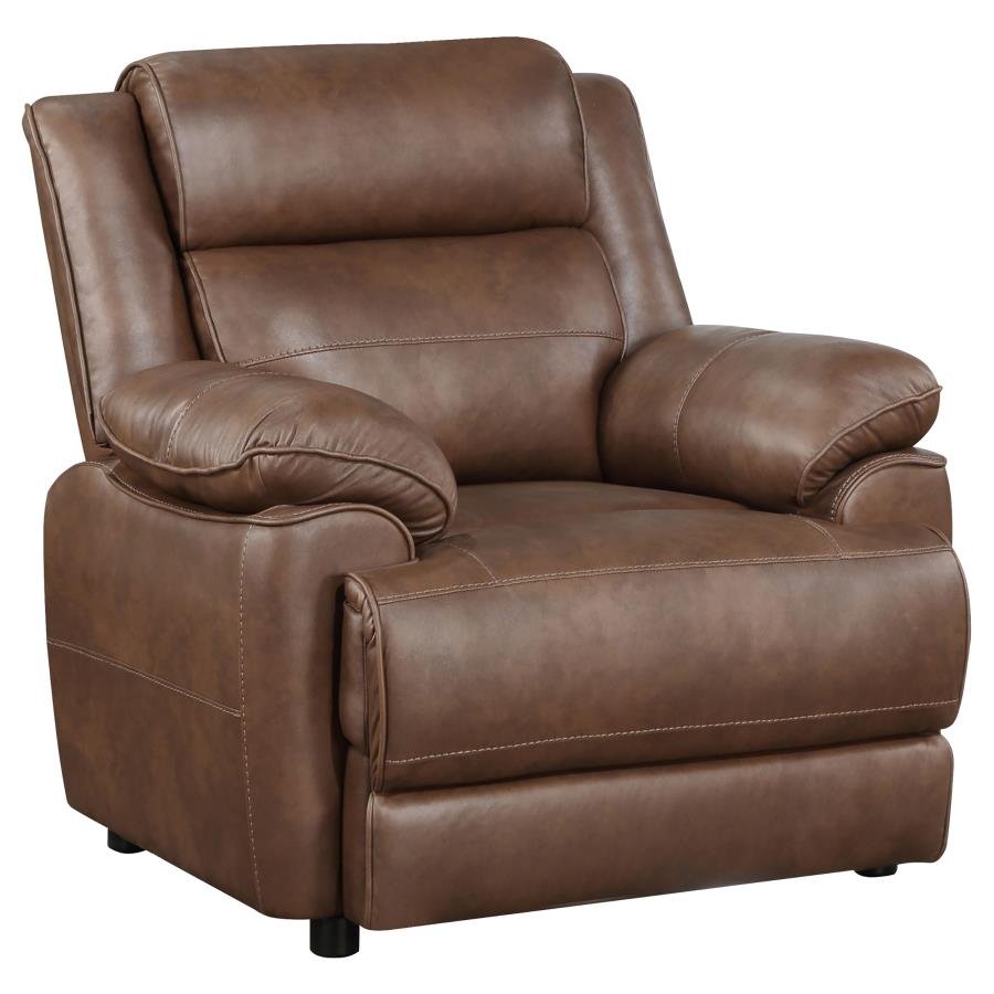 508283_02x900.jpg ELLINGTON UPHOLSTERED PADDED ARM ACCENT CHAIR DARK BROWN - Image 1