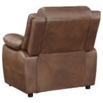 ELLINGTON UPHOLSTERED PADDED ARM ACCENT CHAIR DARK BROWN - Image 6