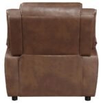 ELLINGTON UPHOLSTERED PADDED ARM ACCENT CHAIR DARK BROWN - Image 7