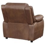 ELLINGTON UPHOLSTERED PADDED ARM ACCENT CHAIR DARK BROWN - Image 8