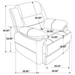 ELLINGTON UPHOLSTERED PADDED ARM ACCENT CHAIR DARK BROWN - Image 11