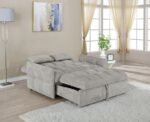 COTSWOLD UPHOLSTERED CONVERTIBLE SLEEPER SOFA BED LIGHT GREY - Image 4