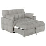 COTSWOLD UPHOLSTERED CONVERTIBLE SLEEPER SOFA BED LIGHT GREY - Image 5