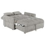 COTSWOLD UPHOLSTERED CONVERTIBLE SLEEPER SOFA BED LIGHT GREY - Image 6