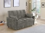 COTSWOLD UPHOLSTERED CONVERTIBLE SLEEPER SOFA BED DARK GREY - Image 2