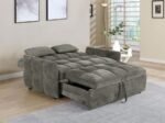 COTSWOLD UPHOLSTERED CONVERTIBLE SLEEPER SOFA BED DARK GREY - Image 4