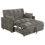 COTSWOLD UPHOLSTERED CONVERTIBLE SLEEPER SOFA BED DARK GREY - Image 5