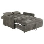 COTSWOLD UPHOLSTERED CONVERTIBLE SLEEPER SOFA BED DARK GREY - Image 6
