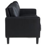 RUTH 3-PIECE UPHOLSTERED TRACK ARM SOFA SET BLACK - Image 6