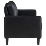 RUTH 3-PIECE UPHOLSTERED TRACK ARM SOFA SET BLACK - Image 10