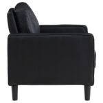 RUTH 3-PIECE UPHOLSTERED TRACK ARM SOFA SET BLACK - Image 14