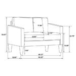 RUTH 3-PIECE UPHOLSTERED TRACK ARM SOFA SET BLACK - Image 17