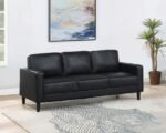 RUTH UPHOLSTERED TRACK ARM SOFA BLACK - Image 2