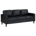 RUTH UPHOLSTERED TRACK ARM SOFA BLACK
