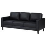 RUTH UPHOLSTERED TRACK ARM SOFA BLACK - Image 4