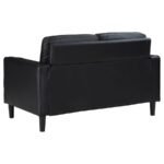 RUTH UPHOLSTERED TRACK ARM LOVESEAT BLACK - Image 6