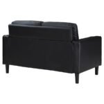 RUTH UPHOLSTERED TRACK ARM LOVESEAT BLACK - Image 7