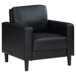 RUTH UPHOLSTERED TRACK ARM ACCENT CHAIR BLACK