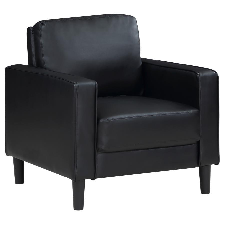 508363_02x900.jpg RUTH UPHOLSTERED TRACK ARM ACCENT CHAIR BLACK - Image 1