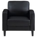 RUTH UPHOLSTERED TRACK ARM ACCENT CHAIR BLACK - Image 3