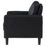RUTH UPHOLSTERED TRACK ARM ACCENT CHAIR BLACK - Image 5