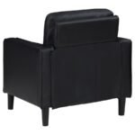 RUTH UPHOLSTERED TRACK ARM ACCENT CHAIR BLACK - Image 6