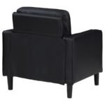 RUTH UPHOLSTERED TRACK ARM ACCENT CHAIR BLACK - Image 7
