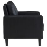 RUTH UPHOLSTERED TRACK ARM ACCENT CHAIR BLACK - Image 8