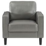 RUTH 3-PIECE UPHOLSTERED TRACK ARM SOFA SET GREY - Image 12