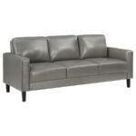 RUTH UPHOLSTERED TRACK ARM SOFA GREY