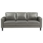 RUTH UPHOLSTERED TRACK ARM SOFA GREY - Image 3