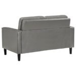 RUTH UPHOLSTERED TRACK ARM LOVESEAT GREY - Image 6