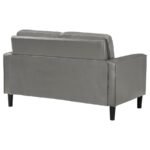 RUTH UPHOLSTERED TRACK ARM LOVESEAT GREY - Image 7