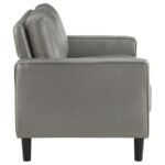 RUTH UPHOLSTERED TRACK ARM LOVESEAT GREY - Image 8