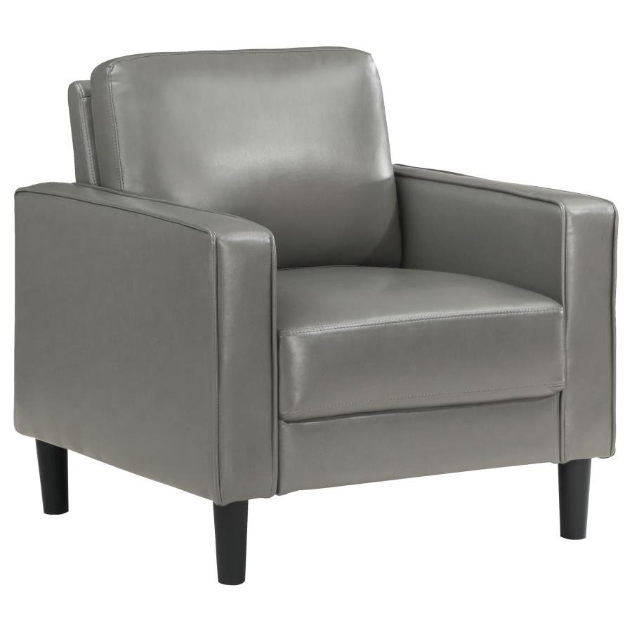 508367_02x900.jpg RUTH UPHOLSTERED TRACK ARM ACCENT CHAIR GREY - Image 1