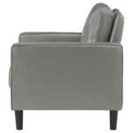 RUTH UPHOLSTERED TRACK ARM ACCENT CHAIR GREY - Image 5